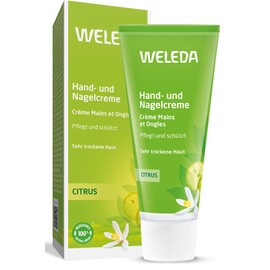 WELEDA Organic Hand Cream Citrus - 2-in-1 Natural Cosmetics Hand Care / Nail Care Cream for Dry Hands and Brittle Nails, Sustainable Unisex Moisturising Cream with Lemon & Litsea Cubeba Fragrance (1 x 50 ml)