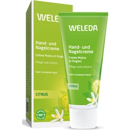 WELEDA Organic Hand Cream Citrus - 2-in-1 Natural Cosmetics Hand Care / Nail Care Cream for Dry Hands and Brittle Nails, Sustainable Unisex Moisturising Cream with Lemon & Litsea Cubeba Fragrance (1 x 50 ml)