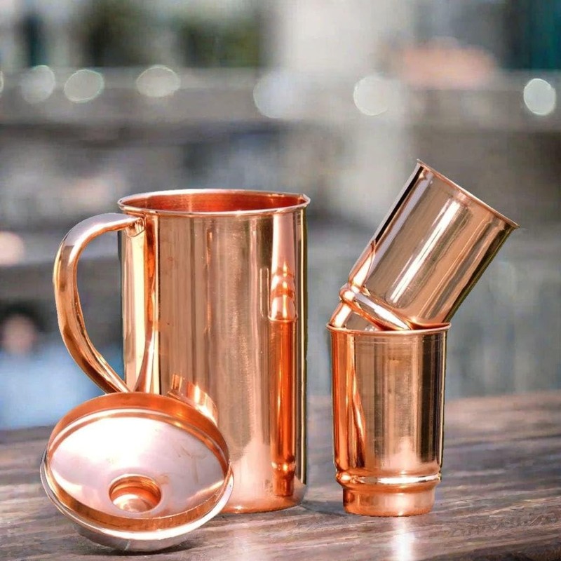 2activelife Copper Water Pitcher With 2 copper cups | pure