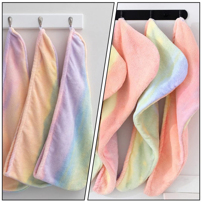 Ipetboom 3 Pcs Microfibre Hair Towel Quick Drying Cap for