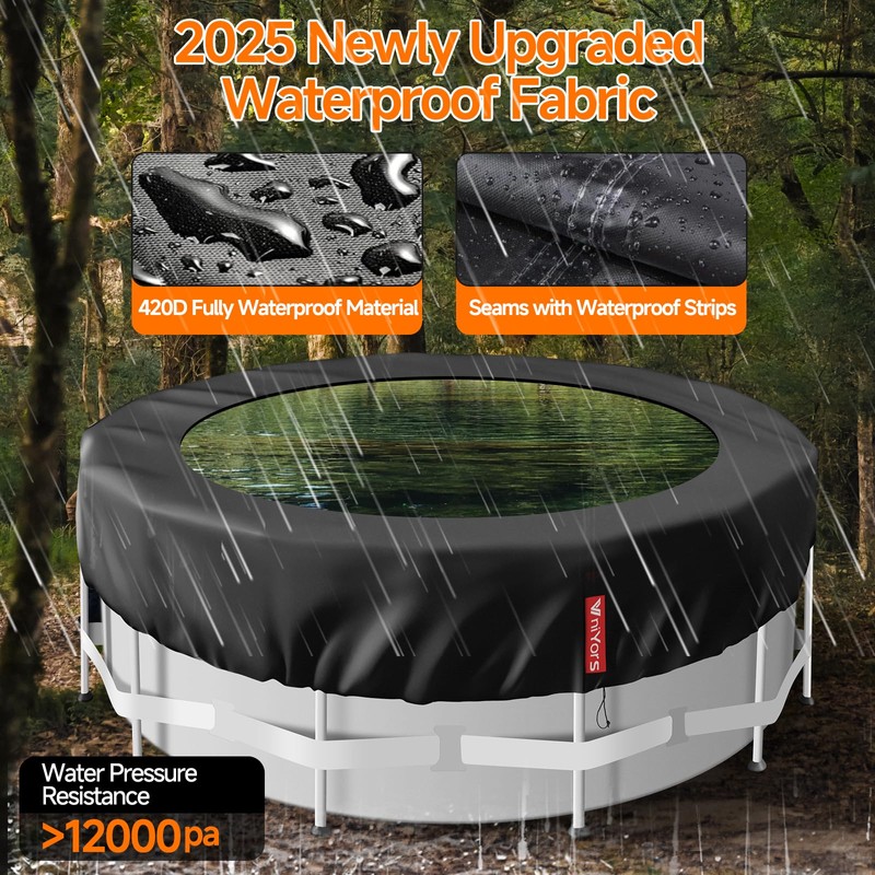 VniYors 14 Ft Round Winter Pool Cover, Heavy Duty Thickened