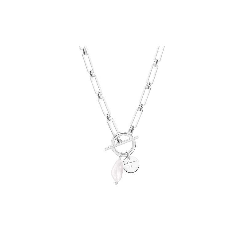 Tamaris Necklace, Stainless Steel, Glass Pearl