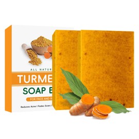 Turmeric Soap Bar - Kojic Acid Soap - Natural soap For Even Skin Tone - Black Spot Remover For Acne, Dark Spots - Handmade kojic acid And Turmeric soaP Or Face & Body