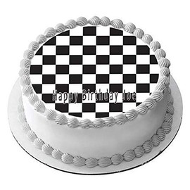 Chess Board - Edible Cake Topper - 10" round
