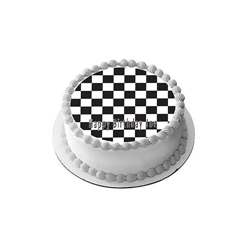 Chess Board - Edible Cake Topper - 10" round