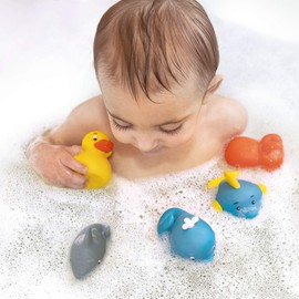 Battat 12-Piece Bath Toy Baby Toy Water Squirting Animals for Bathtub - Bath Buddies for Babies from 10 Months - Bath Toy Duck and More