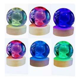 KH Lámparas De Escritorio Noche Led 3d Bola De Cristal 6cm Kity