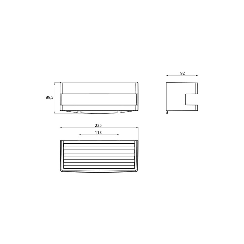 Emco SYSTEM2 Sponge Drilling, Metal Tray, Shower Basket for Bath