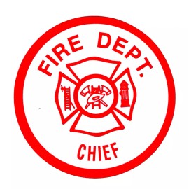 CHIEF - FIRE DEPARTMENT -  MALTESE CROSS Highly Reflective 2 1/2" Chief Decal