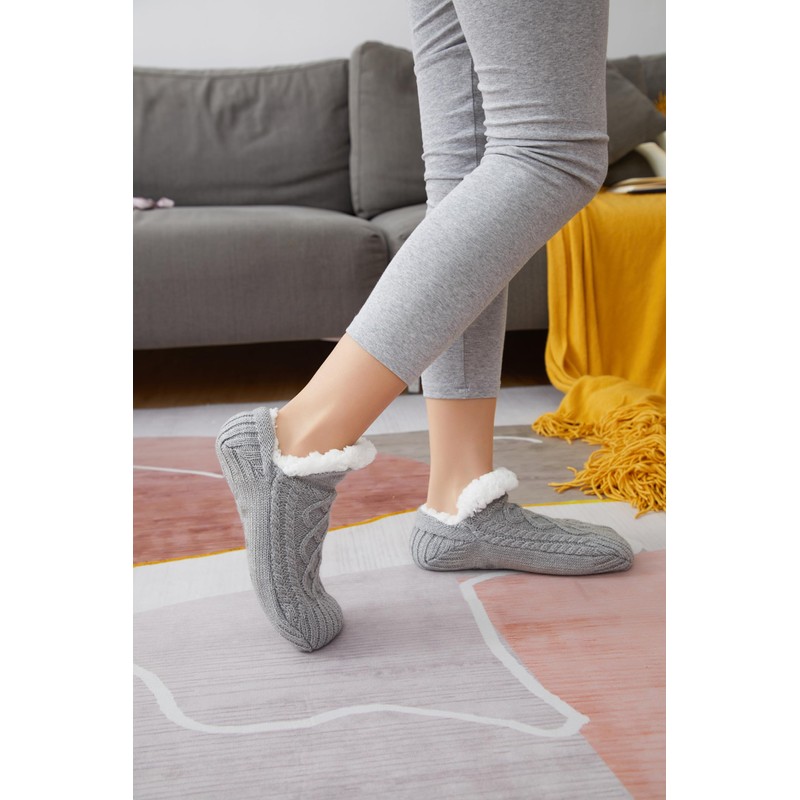 Back Boa Room Socks, Short Length, Socks, Warm, Slippers, Warm,