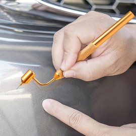 Car Scratch Repair Tool, Repair Tool for Rock Chips and Scratch Paint Refinisher, Line Fluid Writer Paint Applicator Pen with Needle Dropper, Gold Color, 0.5mm