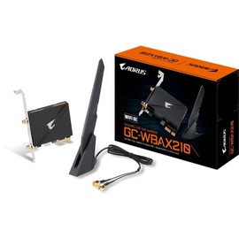 GIGABYTE WiFi 6E GC-WBAX210 (2x2 802.11ax/Tri-Band WiFi/Bluetooth 5.2/Tarjeta de expansión PCIe)