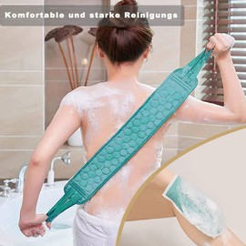 Yuka Washing, Rubber Back Scrub, Mud Gloves, Avalanched, Double-sided Use, Strong Rubbing, Unisex, Transparent Hanging Hook, Bath Goods, Includes 1 Hook (Blue)