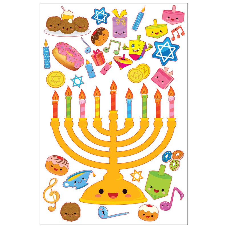 Hanukkah Window Clings Decals - Hanukkah Decorations Chanukah Window Clings
