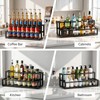 Nuovoware Expandable Coffee Syrup Organizer, 2-Tier Syrup Rack, Black