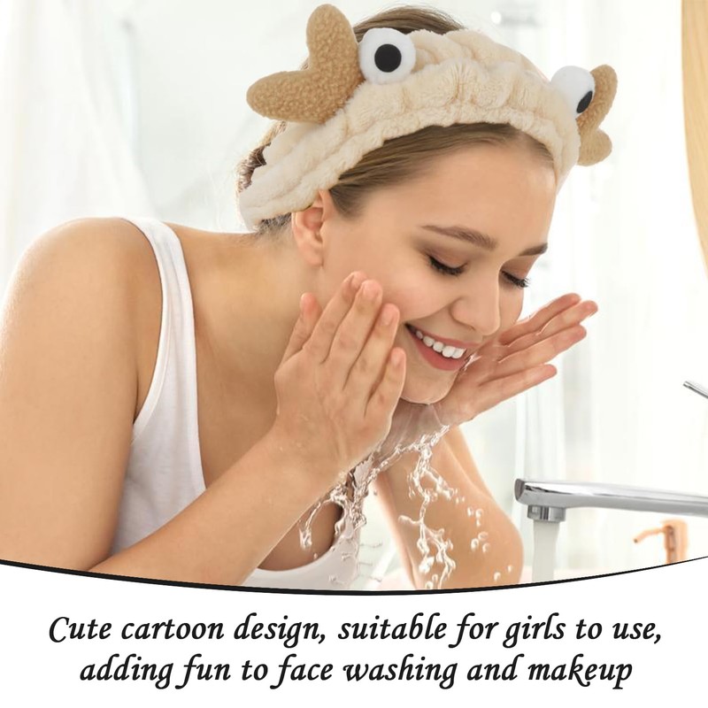 2 Stück Cartoon-Haargummis, Elastische Haargummis, Gesichtswasch-Haargummis, Süße Plüsch-Haargummis, Mädchen-Haargummis, Gesichts-Make-Up-Haargummis