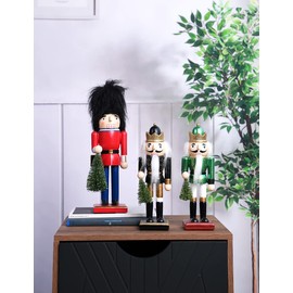 HAUCOZE Nutcracker Figurine Decor Christmas Statue Modern Sculpture Home Gifts Table Centerpiece Crafts Polyresin Arts 25cm