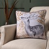 Dreams & Drapes - Grey Deer Velvet Cushion (43 x