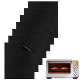 8 Packs Air Fryer Liners Compatible with Breville(TOA-60, TOA-65), Cuisinart, Ninja Foodi, Gowise, Black Decker, 11"x9" Nonstick Heat Resistant Oven Liners, Reusable Oven mat for bottom of Oven