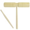 A-Star T-Bar Double Two Tone Wooden Block with Wooden Mallet