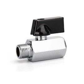 MiJunHD Mini Brass Ball Valve, G 1/8≈9.5MM=DN6 Male to Female Thread Shut Off Switch Valve Pipe Coupler Connector for Air,Water,Gas,Oil,Fuel,Drip,Irrigation (1Piece)