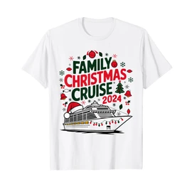 Familien-Weihnachtskreuzfahrt 2024 Passende Feiertage Santa Hat T-Shirt