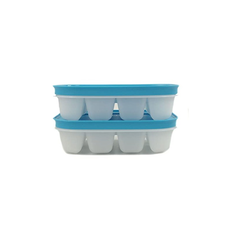 Tupperware Mini Cubes Ice Cubes White Blue (2)