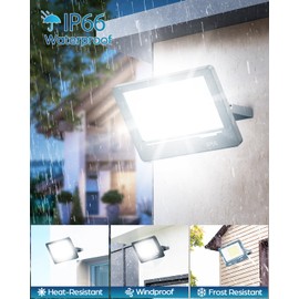 TOPAUBUB LED Outdoor Spotlight, 50 W, 5000 lm, Super Bright LED Spotlight, 6500 K LED Floodlight, Cool White Floodlight, IP66 Outdoor Spotlight, LED Waterproof for Garden, Backyard (Pack of 1)