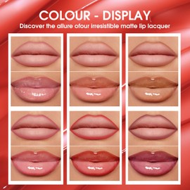 BestLand 12pcs Hydrating Lip Oils + Lip Liner Pencil Lip Combo Sets, 24H Long-Lasting Lip Kit with Lip Liner and Gloss, Nourishing, Non-Sticky Tinted Stain Lip Gloss Plumping Lip Oil Set for Women