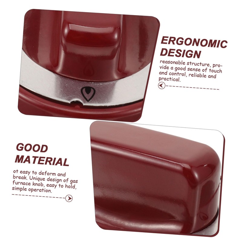 Toddmomy Red High Temperature Resistant Gas Stove Knob Replacement 2.75