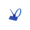 4 Inch Blue Miniature ID Cable Tie - Outside Flag