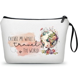 KONSOM - Regalos de viaje, regalos para personas que viajan mucho, bolsa de maquillaje, viajes, regalos de mujer para cumpleaños, regalos de viaje de niñas, regalos únicos para amigos, adolescentes,