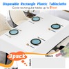 YSYJ 3 Pack White Plastic Tablecloth Disposable Rectangular Table Cloth