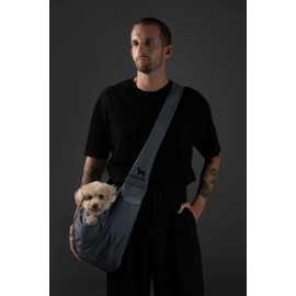 Noah & Paw Dog Sling Carrier for Small Dogs 3-10lb, Dog Sling for Small Dogs and Cats, Dog Carrier with Adjustable Padded Strap, Premium Twill, Lined with Fur, Double Safety Feature, Machine Washable
