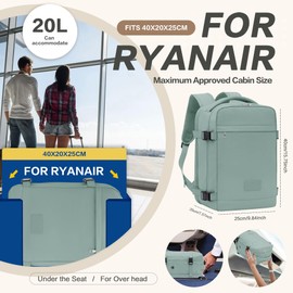 xlodea for Ryanair Cabin Bags 40x20x25 Underseat Carry On Travel Backpack for Ryanair Cabin Size Hand Luggage Backpack Flight Bag with with Anti Theft Pocket