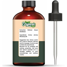 Organic Zing Arnica (Arnica Montana) Oil | Pure & Natural Essential Oil for Skincare, Hair Care & Massage - 118ml/3.99fl oz