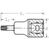 Stahlwille 49TX-T25 Screwdriver Socket, 4.4mm Diameter, 3/8" Drive, 49mm Length,