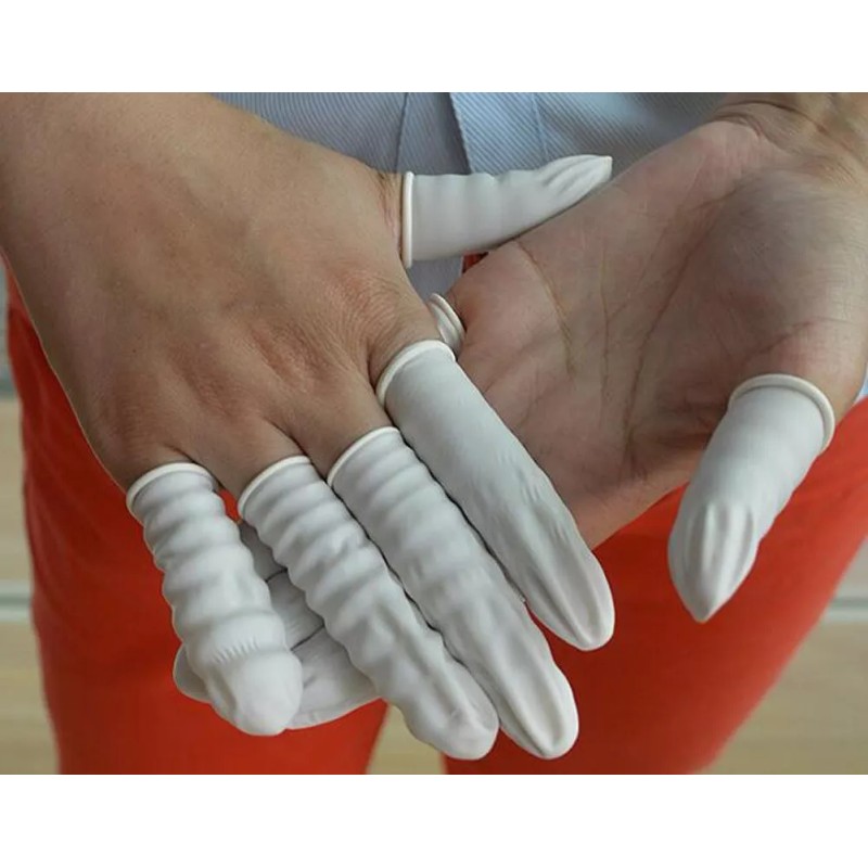 Nicedmm 500 Piezas Desechables Dedales De Látex Blanco - Tatuaje
