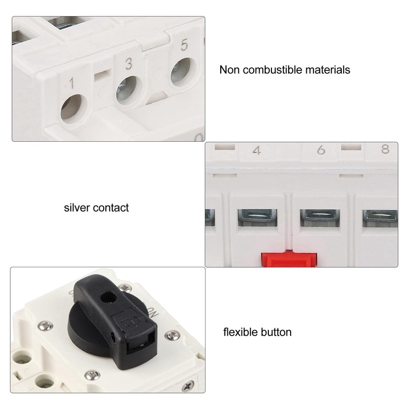 DC Solar and Battery Disconnect Switch 35mm Din Rail Mount