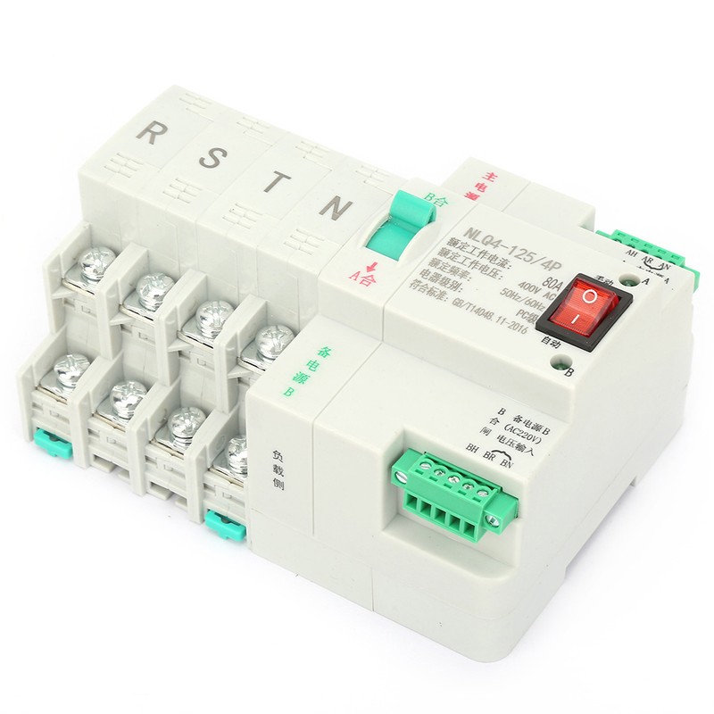 AC 400V 4P 63/80/100A Dual Power Automatic Transfer Toggle Switch(80A)