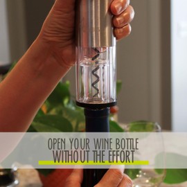 G Francis Automatic Bottle Opener - Rechargeable One-Click Button Electric Corkscrew Wine Bottle Opener with Foil Cutter