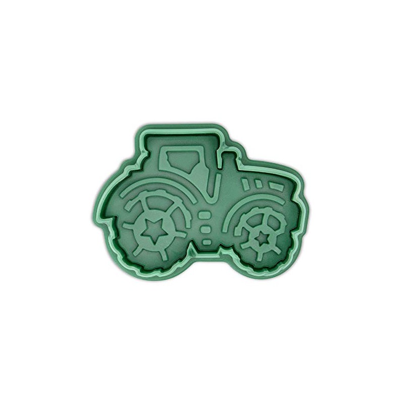 Städter 171848 Tractor Cookie Cutter, Plastic, 6.5 cm, Green