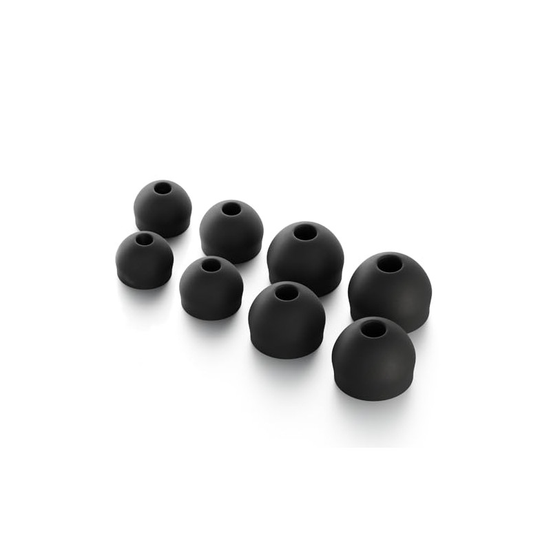 CURVD Earplug Tips Replacement Set, 4 Pairs XS/S/M/L, Noise Reduction