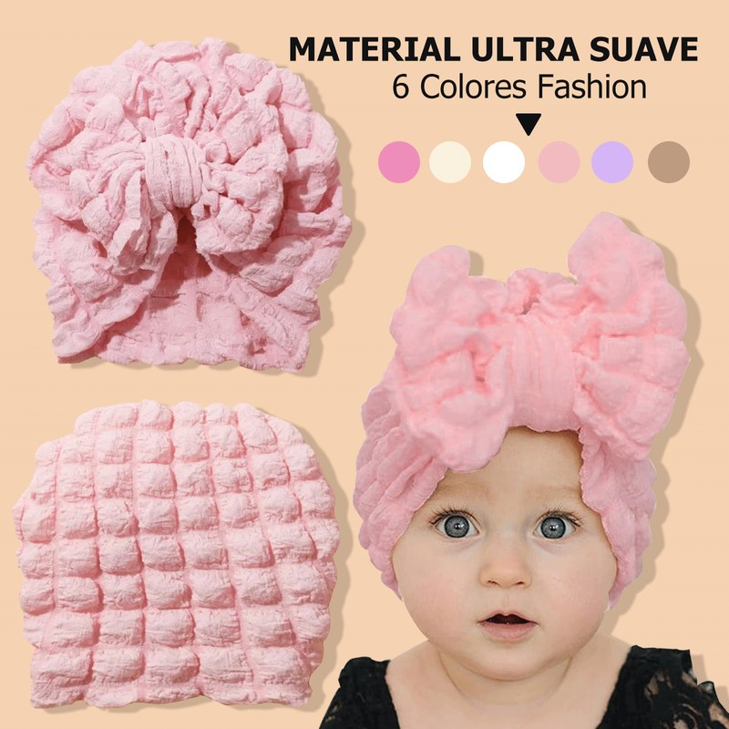 Juego de 6 Piezas Gorros y Turbantes para Niños y
