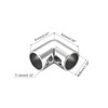 sourcing map Rail Elbow Fitting 90 Degree 2-Way 316 Stainless