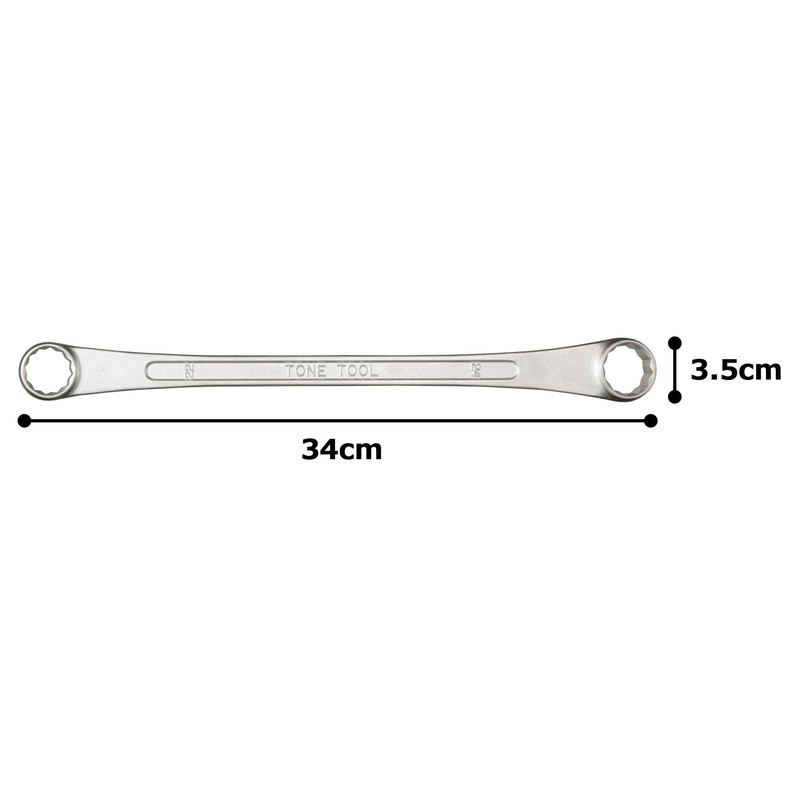 TONE M15-2224 Long Glasses Wrench (15°) Double Side Width 0.9