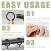 FDKYOEK 60 PCS Metal Drapery Curtain Rings, Black Curtain Rings