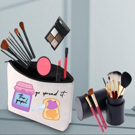 PWHAOO Funny Christian Cosmetic Bag The Gospel Go Spread It Cosmetic Bag Bible Verse Gift (Go Spread It B)