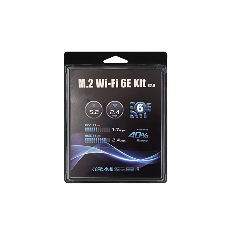 ASRock Intel WiFi 6E AX210 Module & Antenna Cable Set