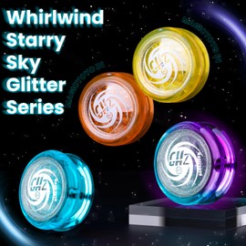 YOSTAR Yoyo D1 GHZ, Simple Easy to Play Yo Yo with Glitter, Looping Responsive Yoyo for Kids & Beginners, Durable Plastic Yo-yo for 2a Trick, with 6 Extra Strings, Glove, Bag (Green)